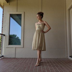 Gold/Nude Dress the Population Rachel dress
